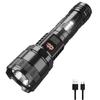 Strong Light LED Flashlight USB Rechargeable Lamp COB Lights Power Display Waterproof Torch Light Super Bright Spotlight Lightweight Flashlights
