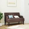 VidaXL Bench with Backrest, Sofa with Armrest, Banquette with Wooden Legs, Living Room Seat, Modern, 372150