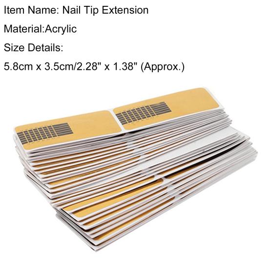 Foldable Nail Tip Extension Acrylic 5.8 Cm 100 Pcs