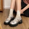 Spring and Summer New Style Retro Platform Small Leather Shoes Niche Thick Heel Height Mary Jane Single Shoes
