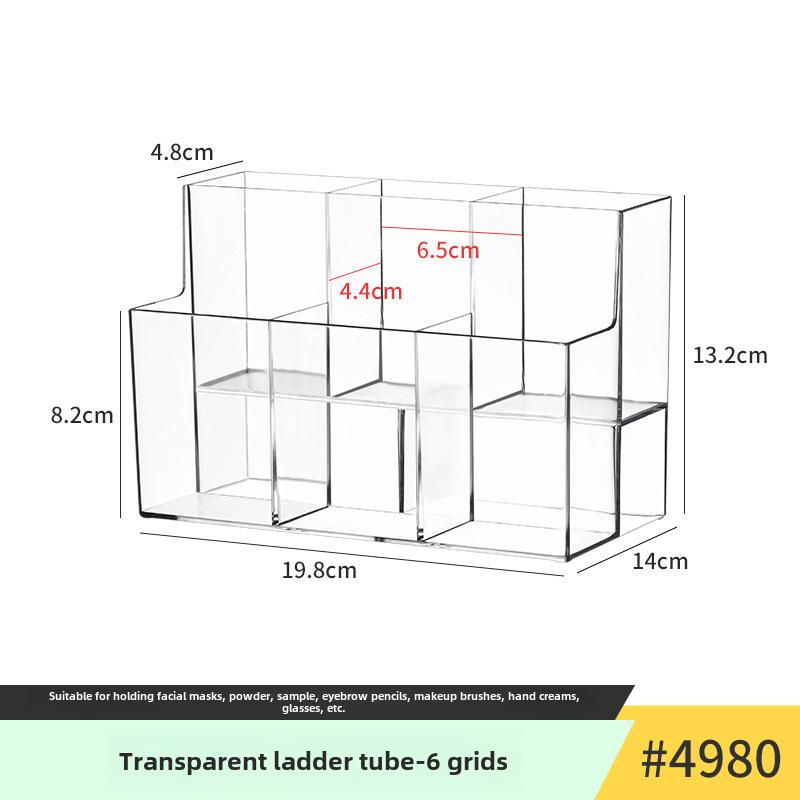 Акриловый держатель для ручек: Прозрачный тубус большой емкости для хранения вещей в студенческих общежитиях и офисных рабочих столах.