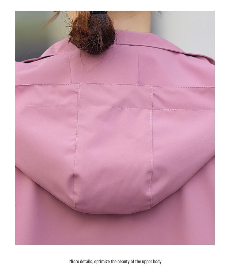 Pastel Women's Casual Color-Block Hooded Windbreaker Jacket