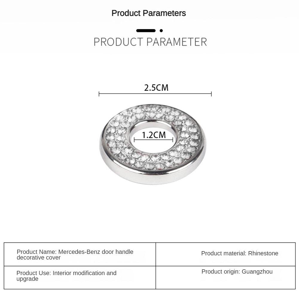 1~8 шт. Внутренняя отделка для дверного подъемника, блестящая для Mercedes-Benz, внутренняя крышка дверного замка, декоративная крышка дверного болта