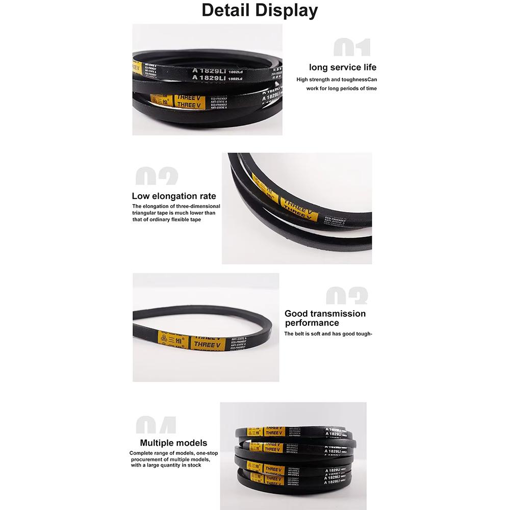 A Type V-belt Triangle Belt V-BelT Mechanical Industrial Transmission Belt Metric Size lnner perimeter:1400mm-2300mm