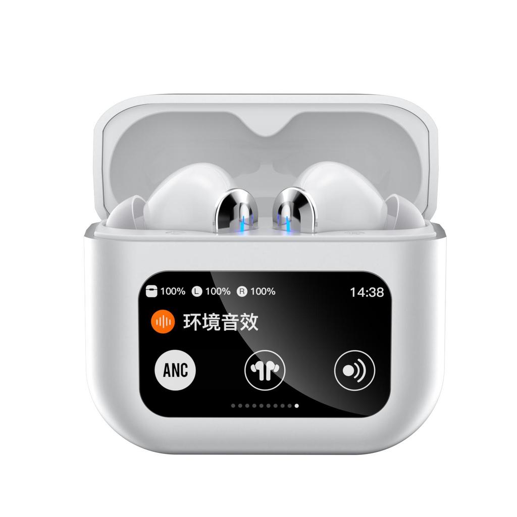 Q30 Wireless Earphones ANC Noise Cancel Headphone LED Touch Screen Control HiFi Stereo Music With Microphone Wateproof Low Latency