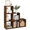 VidaXL 3-Tier Room Divider Shelf Smoked Oak 99x29x99 Cm, Shelf, Bookcase, Storage Shelf, 857962