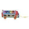 Multifunctional Wooden Toy Car with 8 Notes Xylophone Glockenspiel 7 Cute Animal-shaped Blocks Early Educational Toy Percussion Instrument Musical