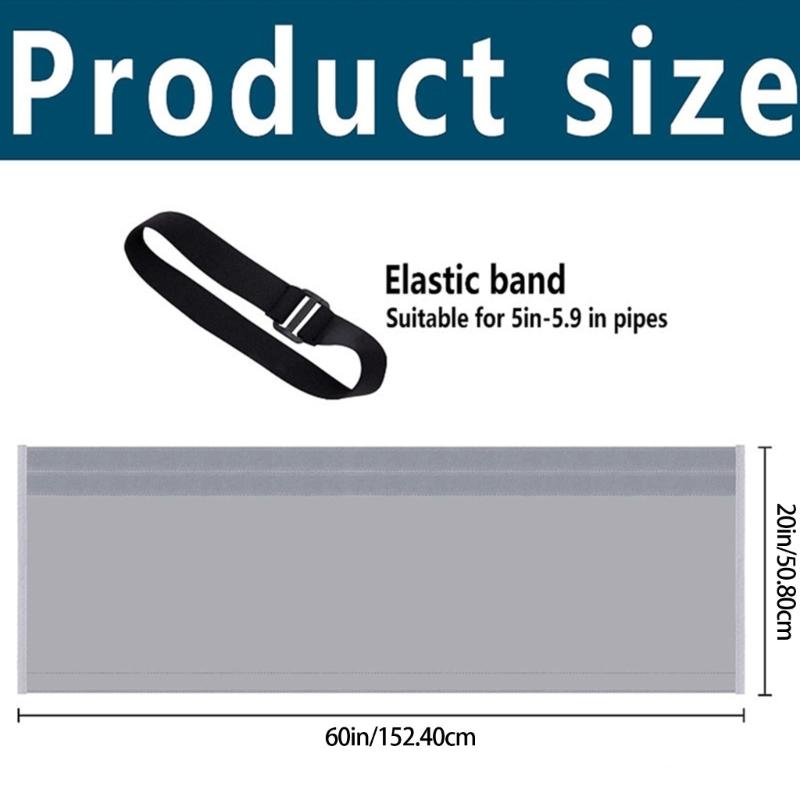 Защитный чехол-обмотка для шланга кондиционера, портативная изоляционная манжета для вентиляционного отверстия воздуховода шланга, для вытяжных шлангов диаметром 5-5,9 дюйма