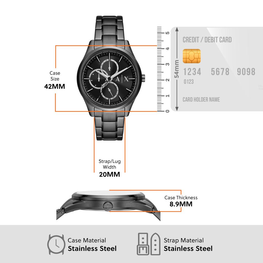[AX Armani Exchange] Часы AX7154SET мужские черные