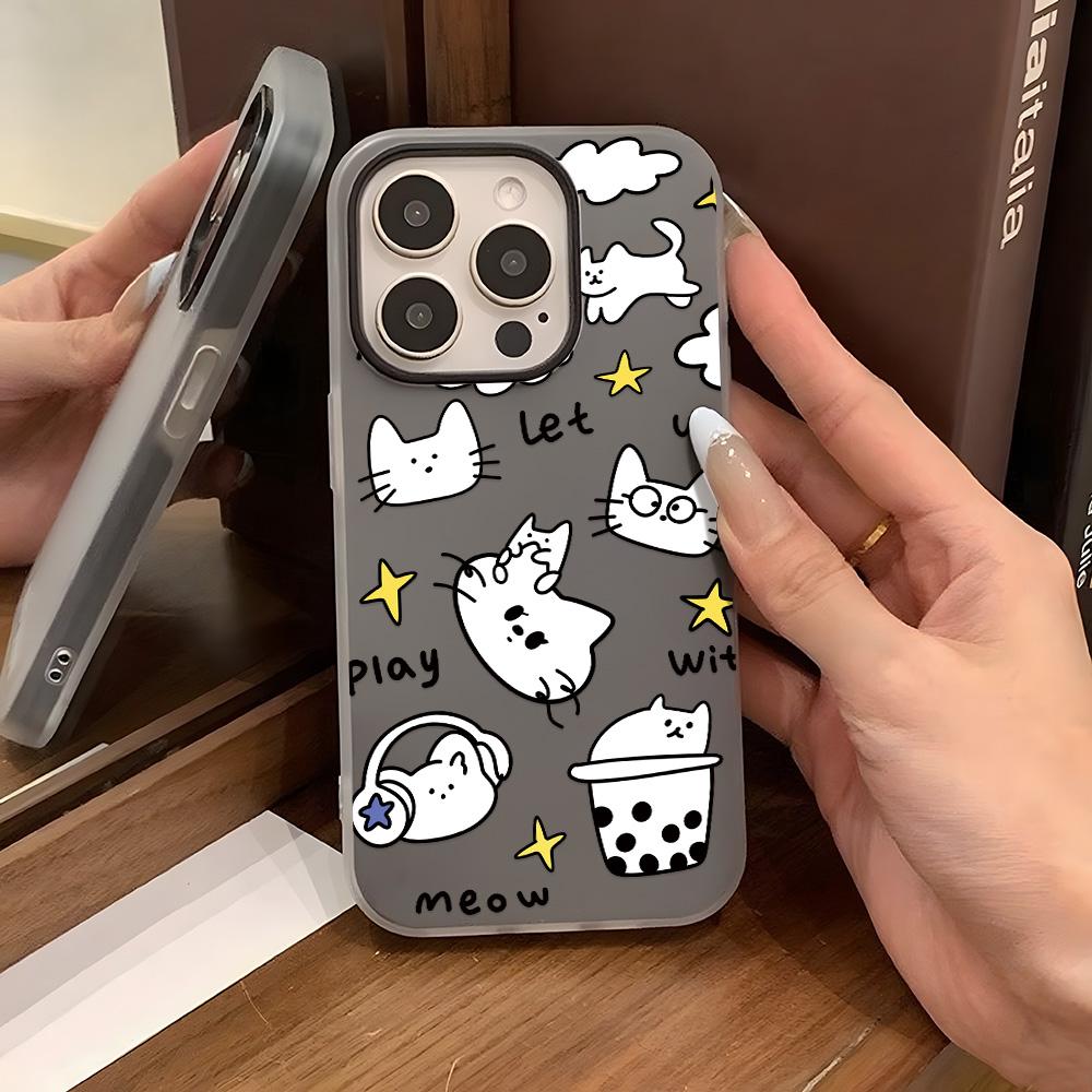 Расписной чехол для телефона для iPhone 15 11 13 14 для 15 16 Pro Max 12 13 16 Pro Милый Модный Смешной Чехол для телефона со шнурком Последние Рекомендации по самым продаваемым товарам