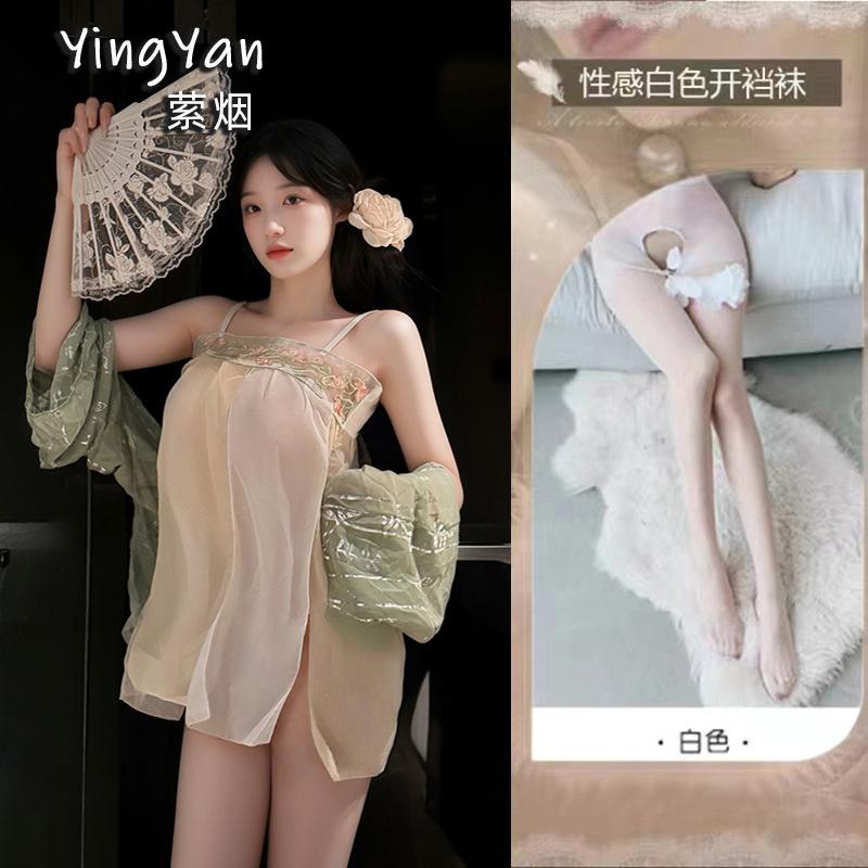 Lingyan sexy underwear large size antique Hanfu bed sexy temptation uniform passion perspective hot suit