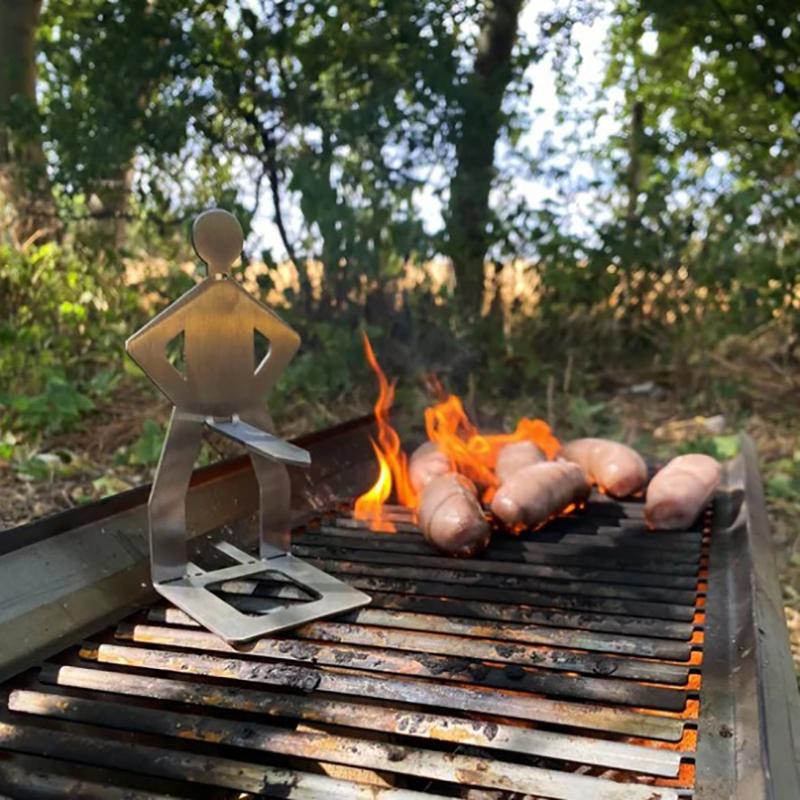 Забавный портативный рюкзак из нержавеющей стали, стойка для кемпинга, подставка для колбасы для путешествий на открытом воздухе, летняя вечеринка, пикник, держатель для хот-догов