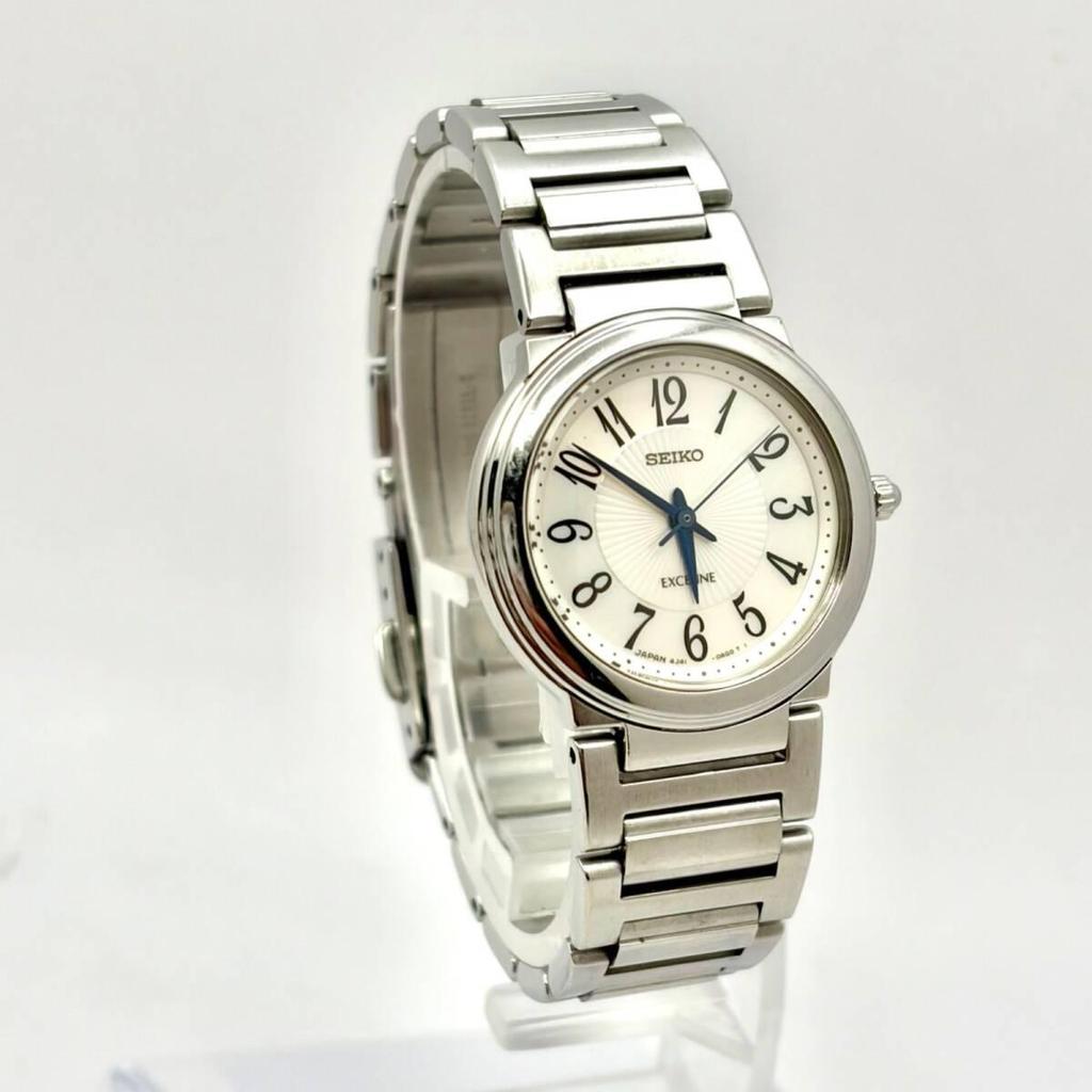 Б/у [Новая батарейка] Женские часы SEIKO EXCELINE Серебристые 4J41-0AE0 201030