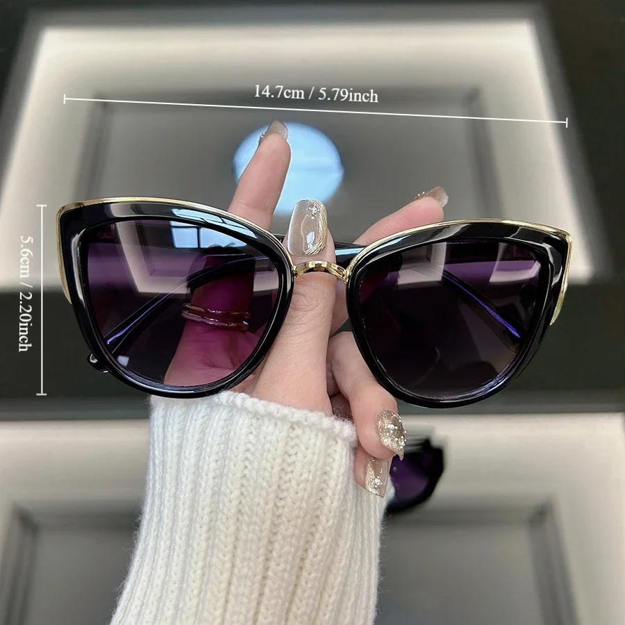 Солнцезащитные очки «кошачий глаз» в стиле ретро, женские, мужские, дизайнерские, для улицы, винтажные, модные, зеркальные, панк-очки
