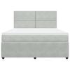 Maison Exclusive - Sommier à lattes de lit et matelas Gris clair 180x200cm Velours