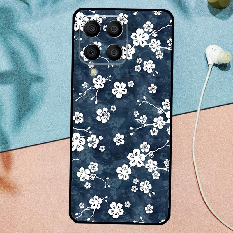 Цветочный чехол 'Цветущая вишня' для Samsung Galaxy M14 M34 M54 M20 M06 M16 M12 M13 M15 M35 M55 M33 M53 M21 M31 M32 M52