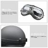 LEAD Motorcycle Helmet Half Vintage Silver Free Size CR-750 57-60cm