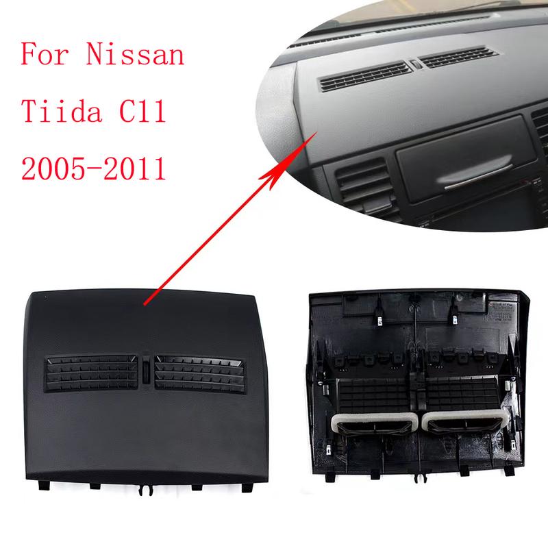 Для Nissan Tiida 2005-2011 Автомобильный отделочный элемент-Панель приборов Крышка Вентиляционные отверстия Кондиционер Средняя крышка Выпускное отверстие Крышка приборной панели Передняя оболочка