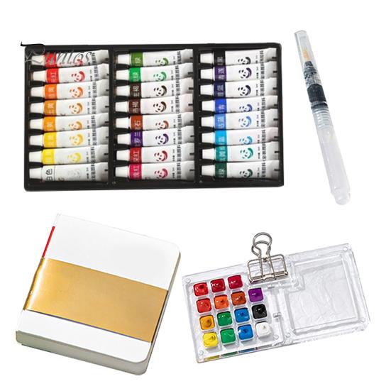 Набор палитр для акварели, мини-карманный набор для рисования, компактная доска для рисования с 8/15 цветами, портативный набор для смешивания цветов