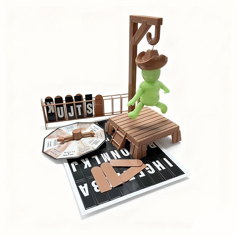 Hangman Word Game Toys with Magnetic Letter Tiles Spanish/English Cards Family Party Desktop Board Game Halloween Christmas Gift