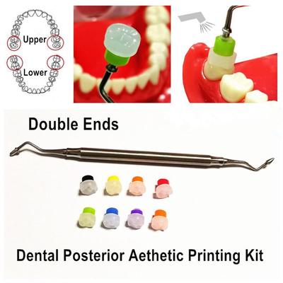 1 комплект, стоматологическая эстетическая печатная форма, реставрация задних зубов, печатная форма, стоматологическая смола, композитный триммер, шпатель, инструмент