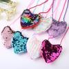 Creative Cute Girls Shoulder Bags Children Sequins Coin Bags Little Girl Crossbody Peach Heart Bags Bags Kids Gifts