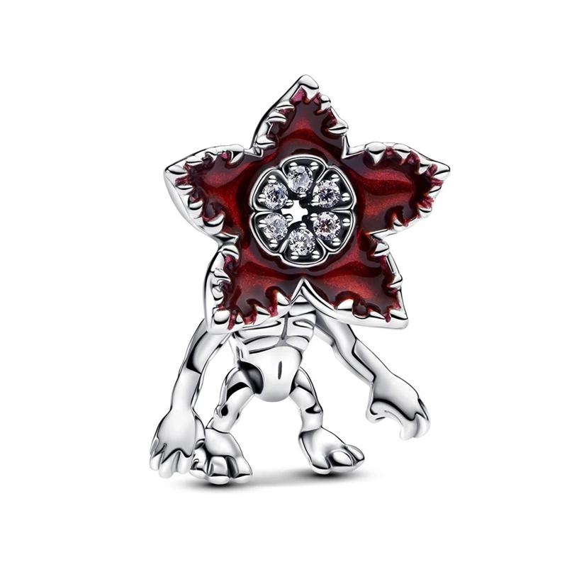 New Disney Sparkling Stranger Demodog Demogorgon Dangle Stitch Charm Bead Monster Fit Original Bracelets DIY Jewelry Gifts