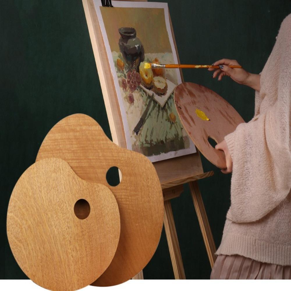 Painting Color Oil Paint Palette Wooden Artist Paint Tray Practical Acrylic Pallets  for Art Supply