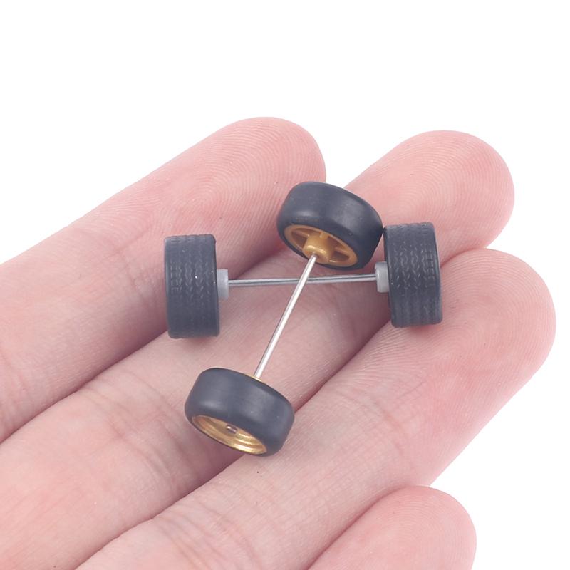 1/64 Wheels For Hotwheels With Rubber Tire Model Car Modified Parts Toys New