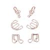 10pcs Index Bookmark Music Note Paper Clips Metal Memo Creative Bookmark Clip Stationery Supplies