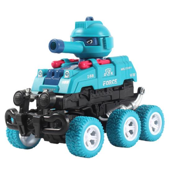 Safe Flexible Joints Functional Eye-catching Deformed Inertial Shooting Tank Toy