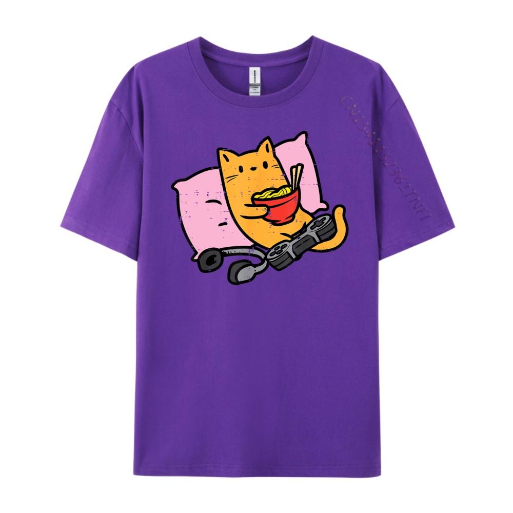 Gamer Cat Ramen Kawaii Gaming Japanese Women Men 3d Printed T Shirts DURABLE Cheap Chinese Style