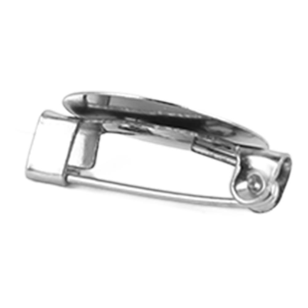 100pcs Metal Brooch Clasps Silver Brooch Blank Round Tray Brooch Clasp Clip Pins DIY Jewelry Craft