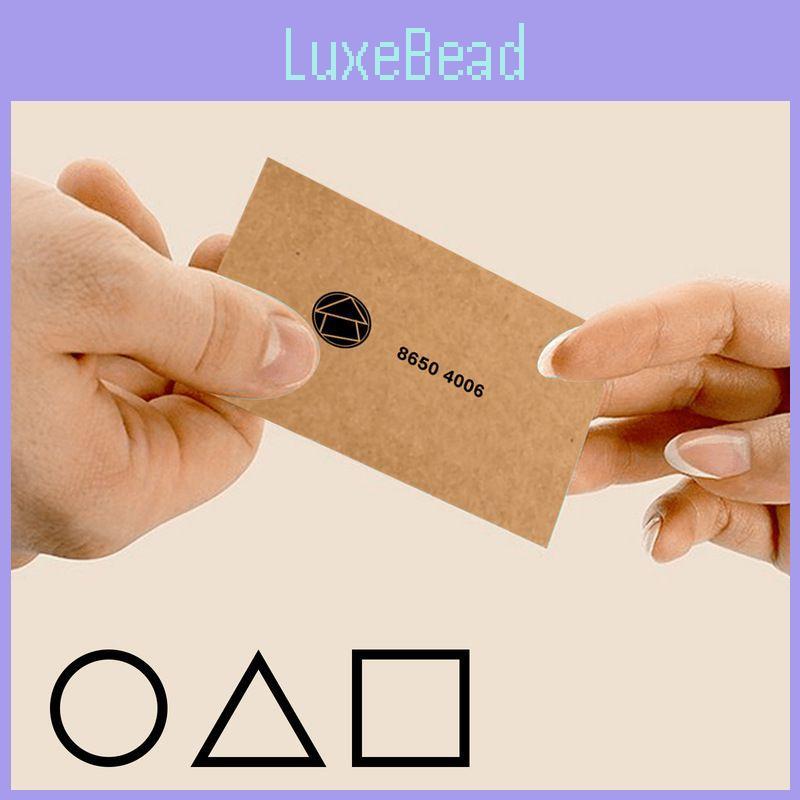 Мистический набор визиток с приглашением на игру в кальмара с иконками квадрат, треугольник, круг