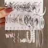 Hot-selling European and American metal earrings set, women's animal butterfly snake shape niche earrings set