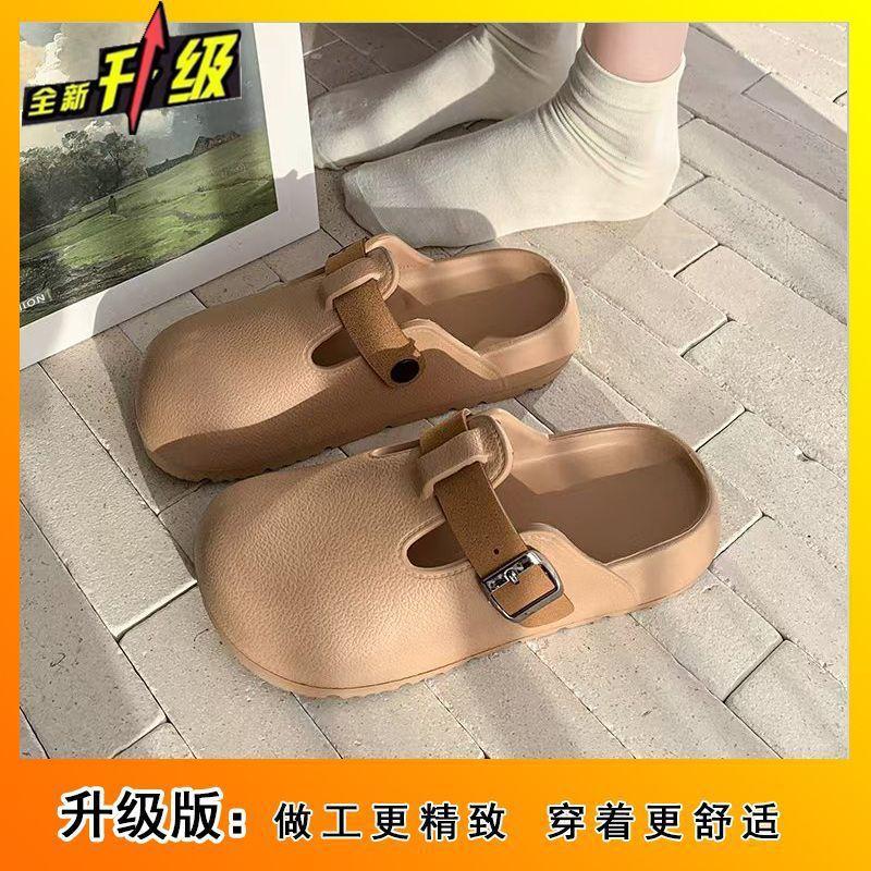 Hole sandals versatile half slippers women's 2025 spring and summer new outer wear bag head soft sole non-slip women's cool slippers