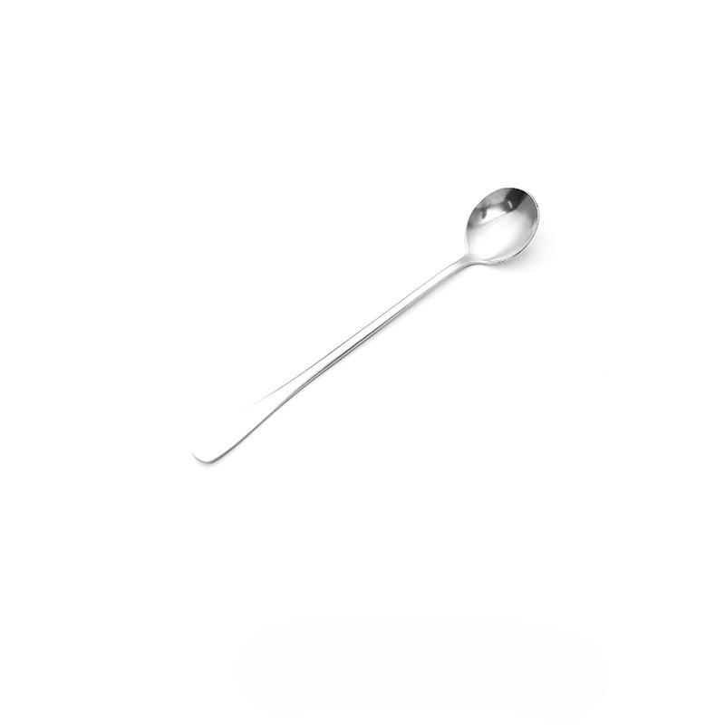 Stainless Steel Spoon Office Long Handle Coffee Spoon Stirring Spoon Watermelon Spoon Rice Spoon Spoon Spoon