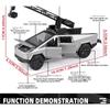 Игрушечные грузовики TESLA в масштабе 1/32 для мальчиков, модель пикапа Cybertruck, литые металлические игрушечные машинки со звуком и светом для детей в возрасте 3 лет