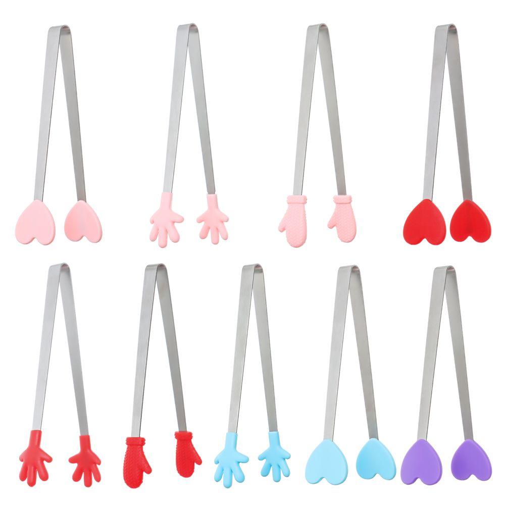 Kitchen Accessories Non-slip Handles BBQ Mini Creative Silicone Snack Food Tong