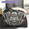 Viking warrior  Pattern Bedding Quilt Set Quilt Cover Pillowcase Home Decoration  Gift (1 * duvet cover + 2 * pillowcase, without core)