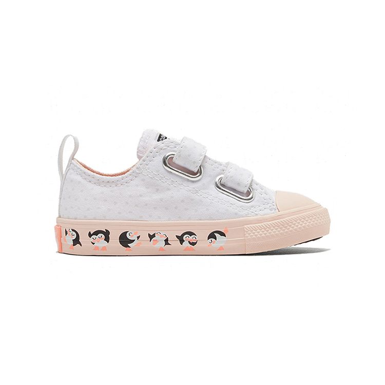 Converse Кеды Chuck Taylor All Star 1V Удобные Низкие Повседневная обувь Детские кроссовки Белые 769292C