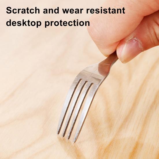 Прозрачный протектор для стола Водонепроницаемая скатерть Толщина 0,8 мм Пластиковая накладка на стол Защищает от царапин пролитий для обеденного стола кухни комода