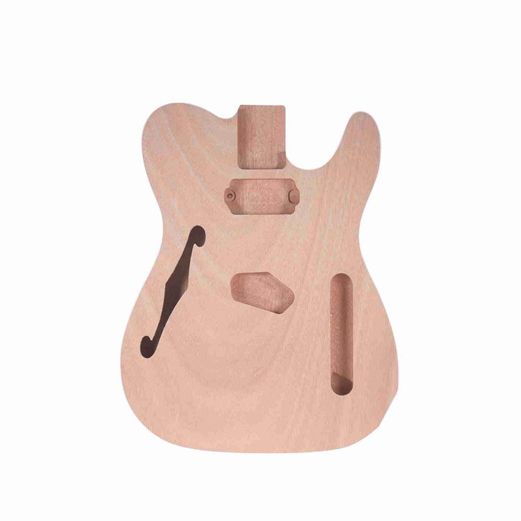 Unfinished Electric Guitar Body Blank Guitar Body Barrel DIY Mahogany and Composite Wooden Body Guitar Parts