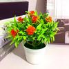 Пластиковая мини-роза искусственный цветок зеленое растение горшечное растение для декора в помещении