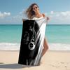 proof beach towel with Galatasaray Sk logo pattern - soft,absorbent,quick-drying,machine washable - perfect for swimming,camping,bathing