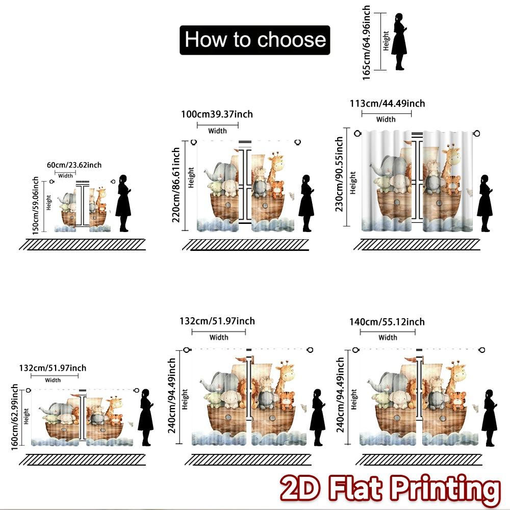 2D плотный Фотофон Баннер для Фотосессии Милые Животные на Лодке 100% Полиэстер Декорация для Семейной Вечеринки Подходит для