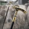 Gold Black Luxury Goat Handle Walking Cane Fashion Decorative Walking Stick Gentleman Elegant Cosplay Cane Knob Crosier 90cm