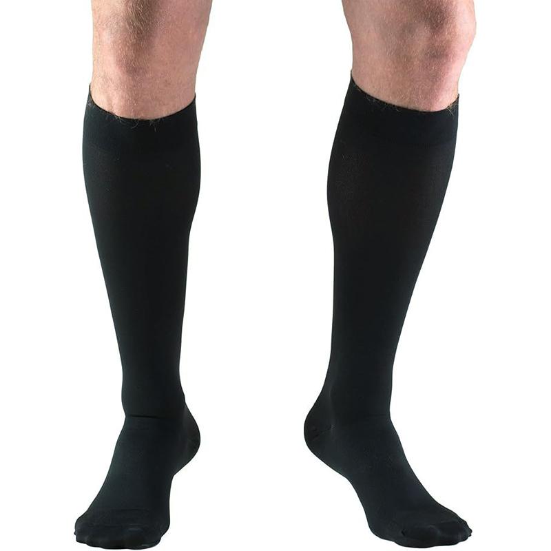 1 Pair Unisex Calf Compression Stockings Prevent Varicose Veins Shape Gradually with Pressure Elastic Open Toe Knee High Socks