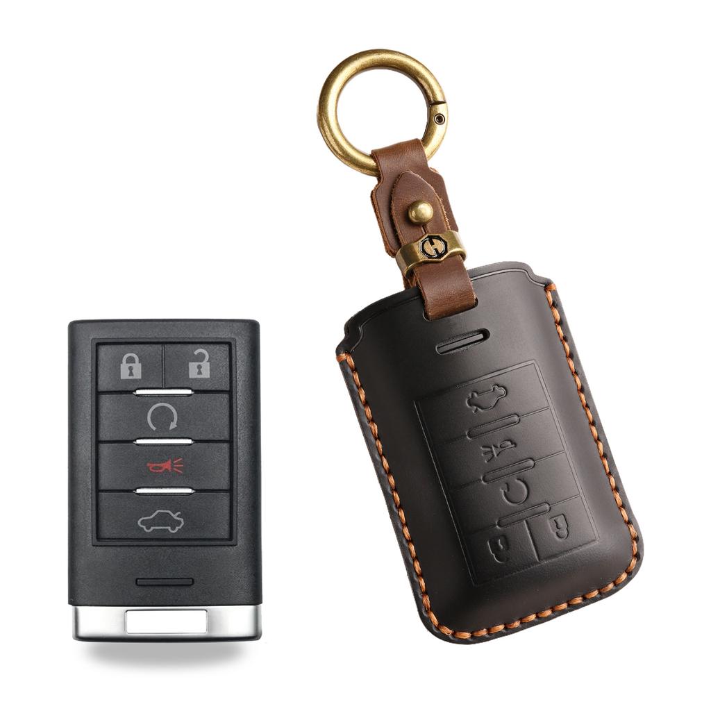 The new retro key case is suitable for the old Cadillac cts/xts car handmade leather key case.