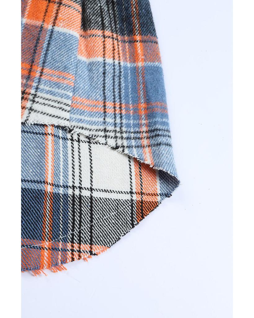 Azura Exchange Куртка-рубашка в клетку с оборками